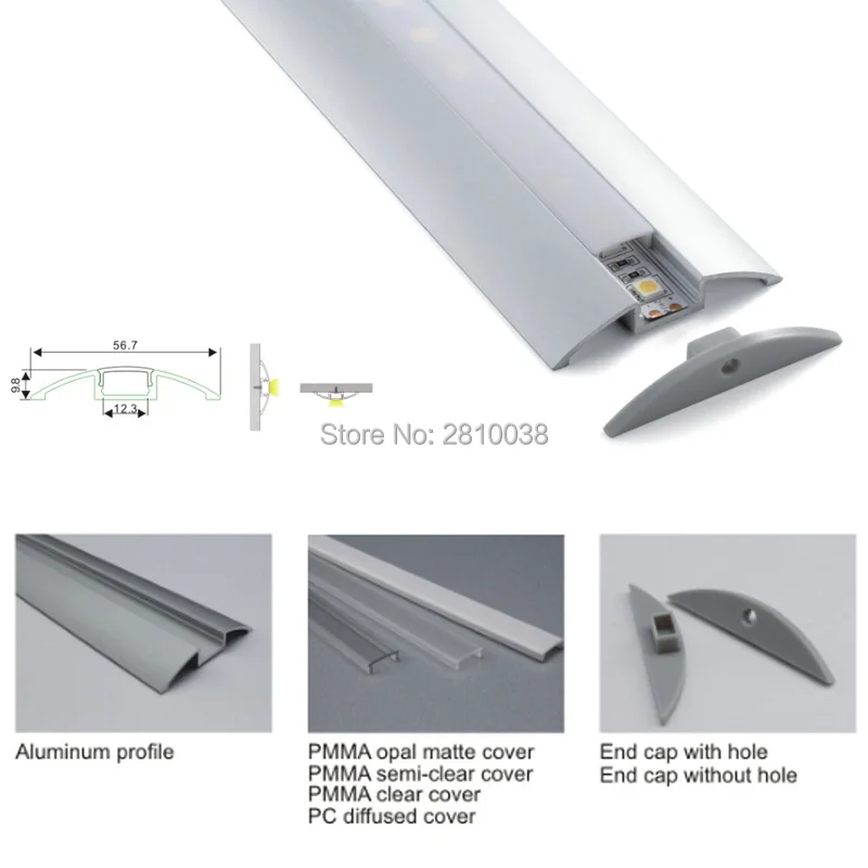 30x2 м наборы/партия домашний дизайн алюминиевый профиль для светодиодных полосок