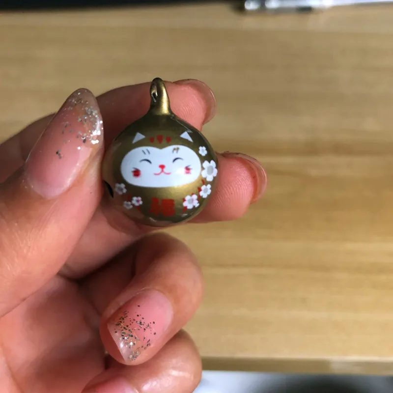 5 шт счастливый кот DIY ручной работы Maneki Neko Sakuran Фортуны колокольчики медные