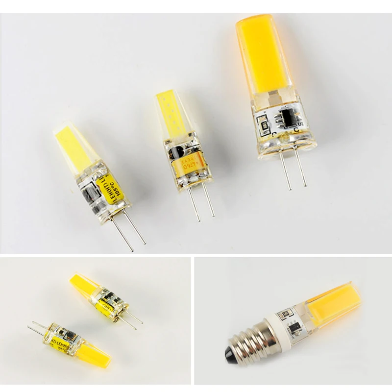 COB Dimmable g4 Светодиодный светильник g9 светодиодный светильник лампа e14 Лампа AC/DC 12 В 220 В 3 Вт 5 Вт 6 Вт светодиодный G4 G9 лампа замена галогенная лампа 1 шт./5 шт