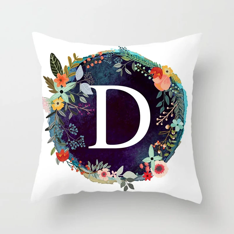 Fuwatacchi A Z чехол для подушки с буквами индивидуальный мягкий наволочка стула