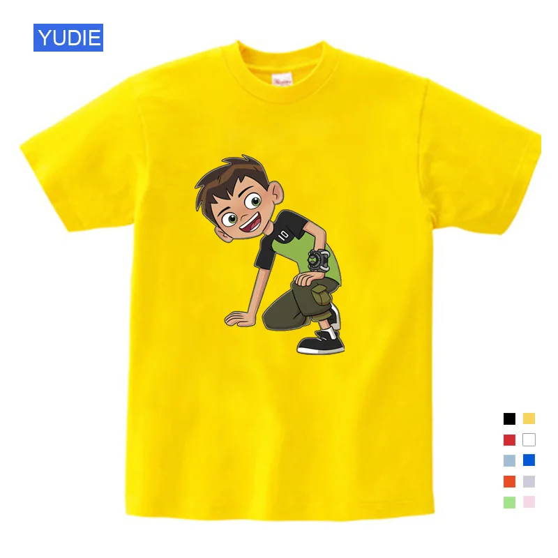 Новая модная детская футболка Omnitrix Ben 10, футболка, летние топы для маленьких мальчиков и девочек с рисунком аниме, 3-8 лет, YUDIE