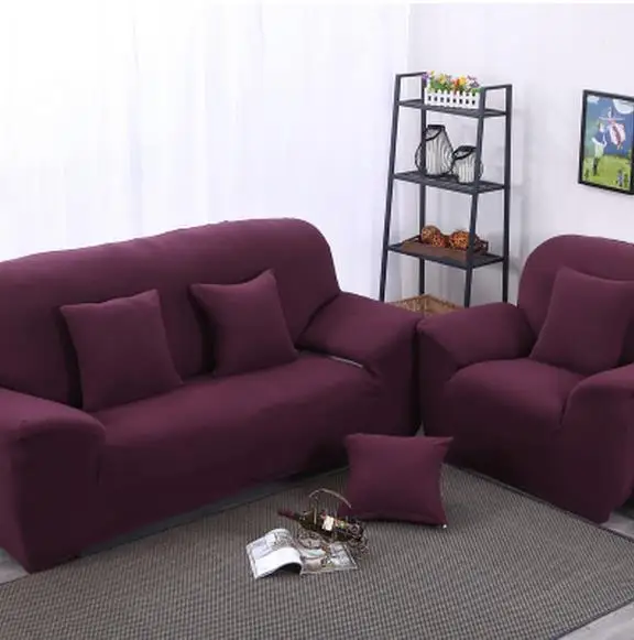 Европейский Чистый цвет сочетание трех человек диван с разрисованной ткани