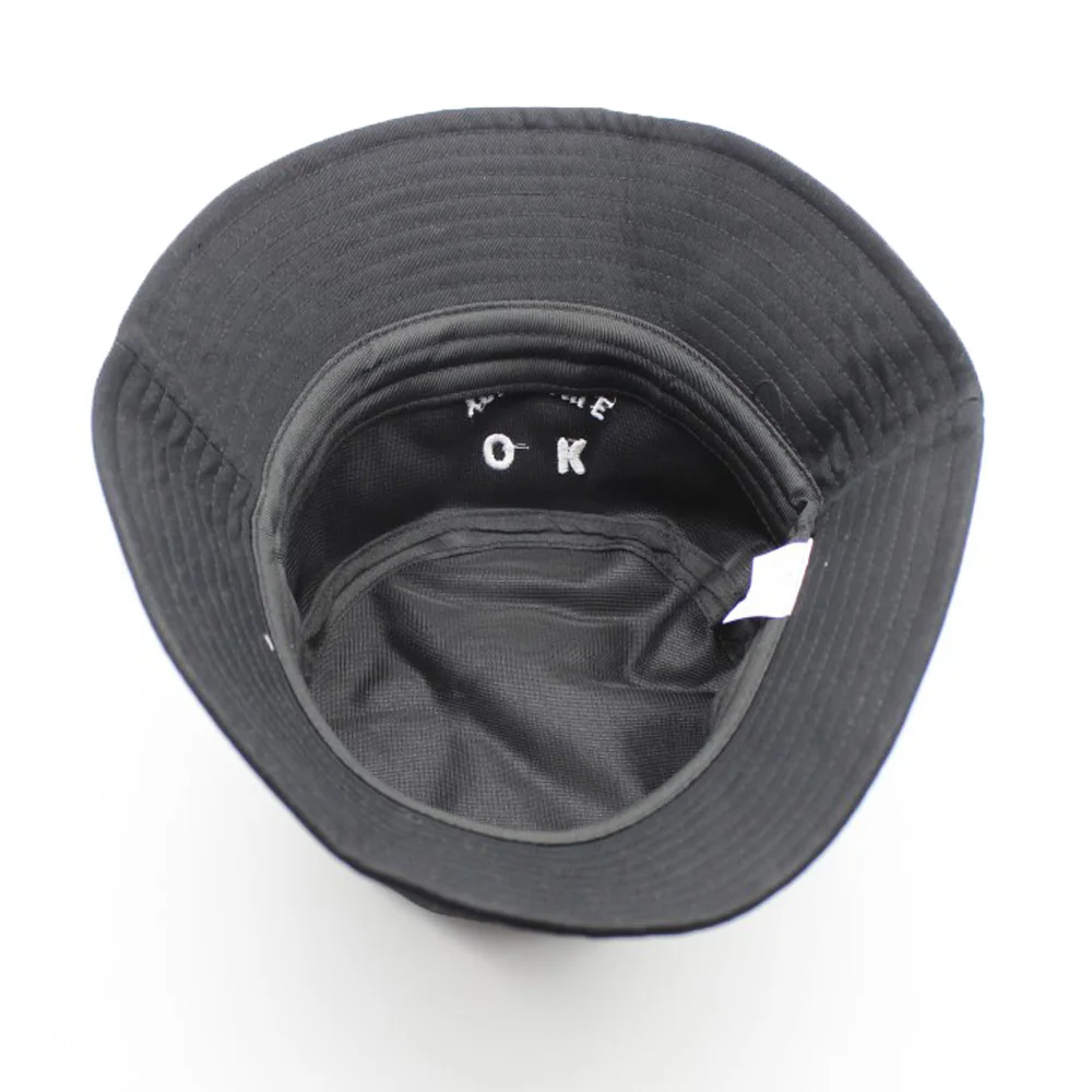 

Unisex Bucket Hat Beach Cap Men Women Embroidery OK Smile Dance Cotton Sun Travel Lover Dad Hats Outdoor Vintage Fisherman Caps
