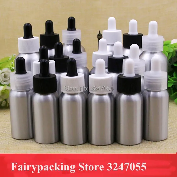 30ml50ml100ml алюминиевые пустые эфирные масла стеклянные пипетки бутылки портативный