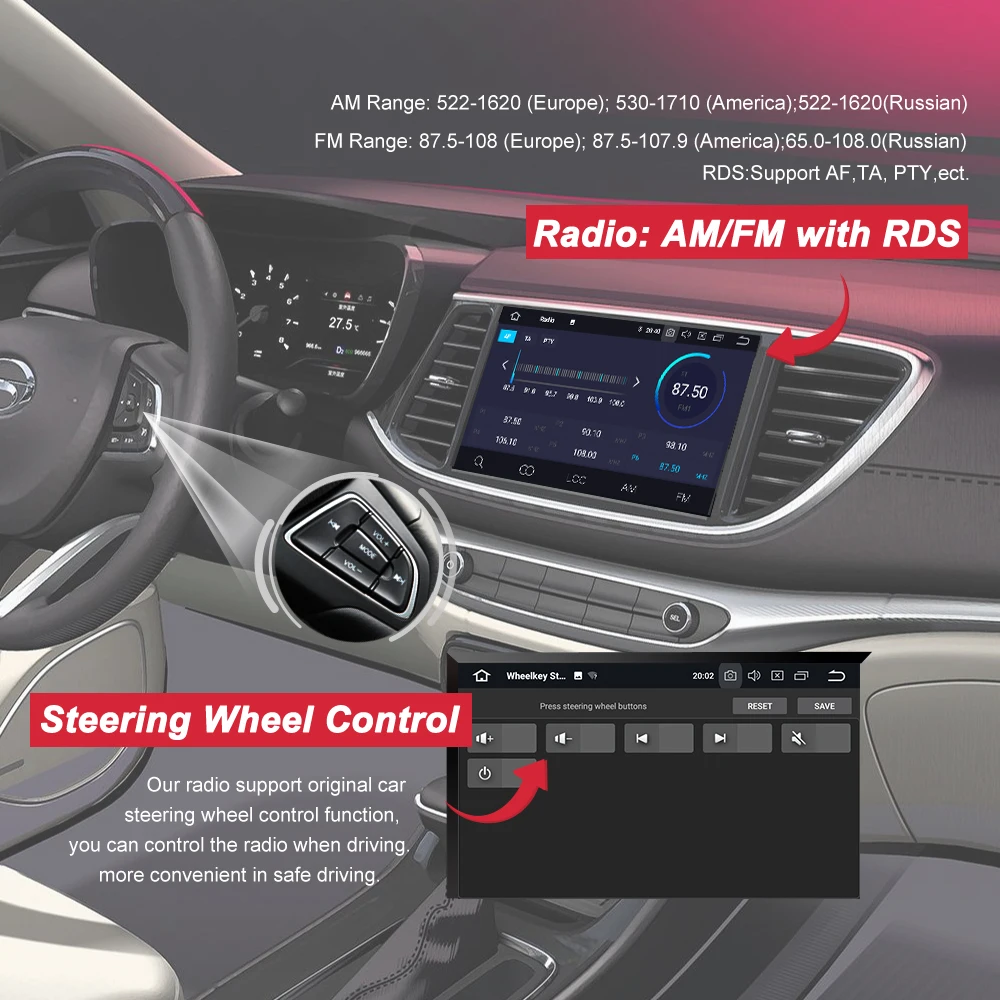 Автомобильный мультимедийный плеер Bonroad Android стерео ресивер для FORD/Mondeo/S MAX/Galaxy/FOCUS