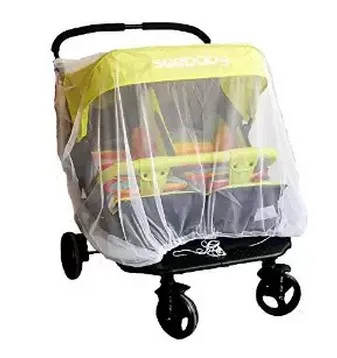 Newborn twin Stroller Mosquito Net For Twins Baby Buggy Pram Protector Fly Midge Insect Bug Cover Infants Twin Pushchair Net Bar
