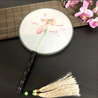 NO.1 DIY шелк тутового шелкопряда незавершенные Сучжоу вышивальные наборы для рукоделия Круглый Вентилятор двухсторонняя Вышивка Цветы Серия веер 1 - Цвет: NO.1