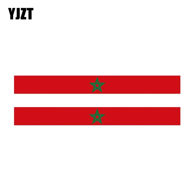 YJZT 2X 17,3 см* 1,9 см креативный флаг Марокко стикер для автомобиля аксессуары 6-1171