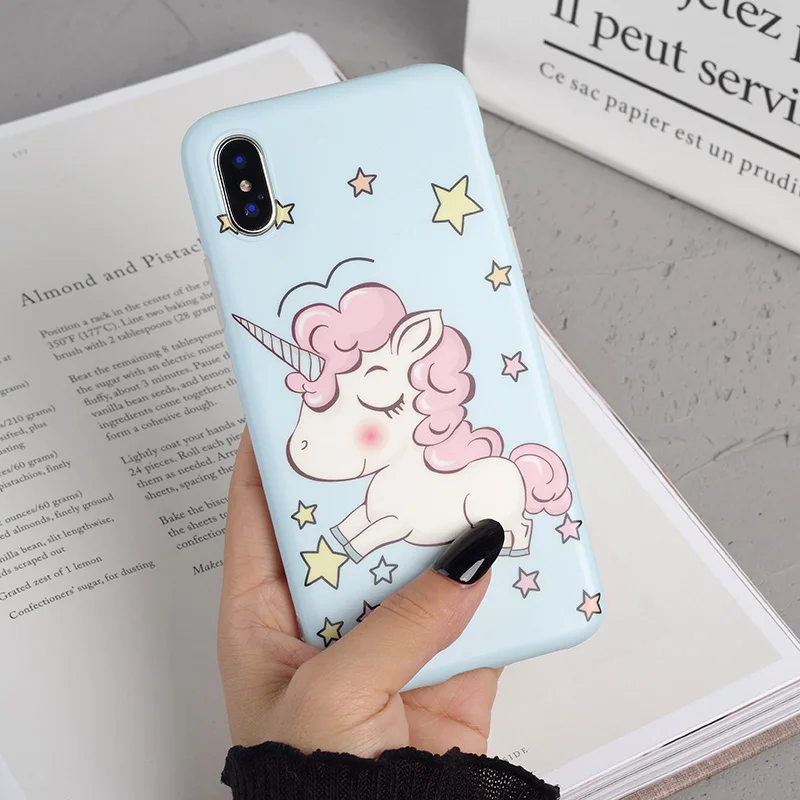 Аки милый телефон с единорогом чехол для iPhone 6 Чехол прекрасный единорог матовый