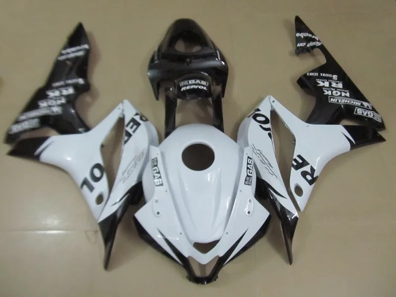 Мотоцикл обтекатель комплект для HONDA CBR600RR F5 07 08 CBR 600RR 2007 2008 CBR600 ABS черно белые Обтекатели+ подарки комплект HG77
