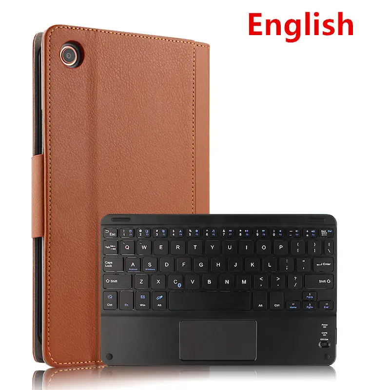 brown English Чехол для Xiaomi mi Pad 4 mi Pad4 Беспроводная Bluetooth Клавиатура Защитный чехол из искусственной кожи mi pad 4 mi pad 4 планшет мышь 8 дюймов Чехол - Цвет: brown English