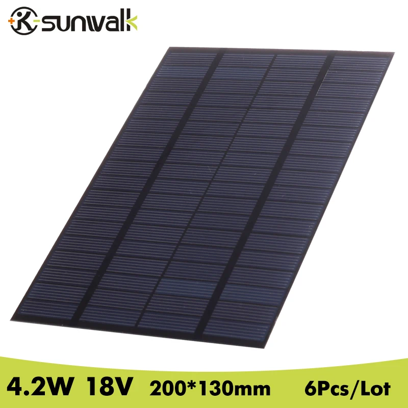 Солнечная панель для домашних животных SUNWALK 6 шт. 4 2 Вт 18 в 200 мА | Электроника