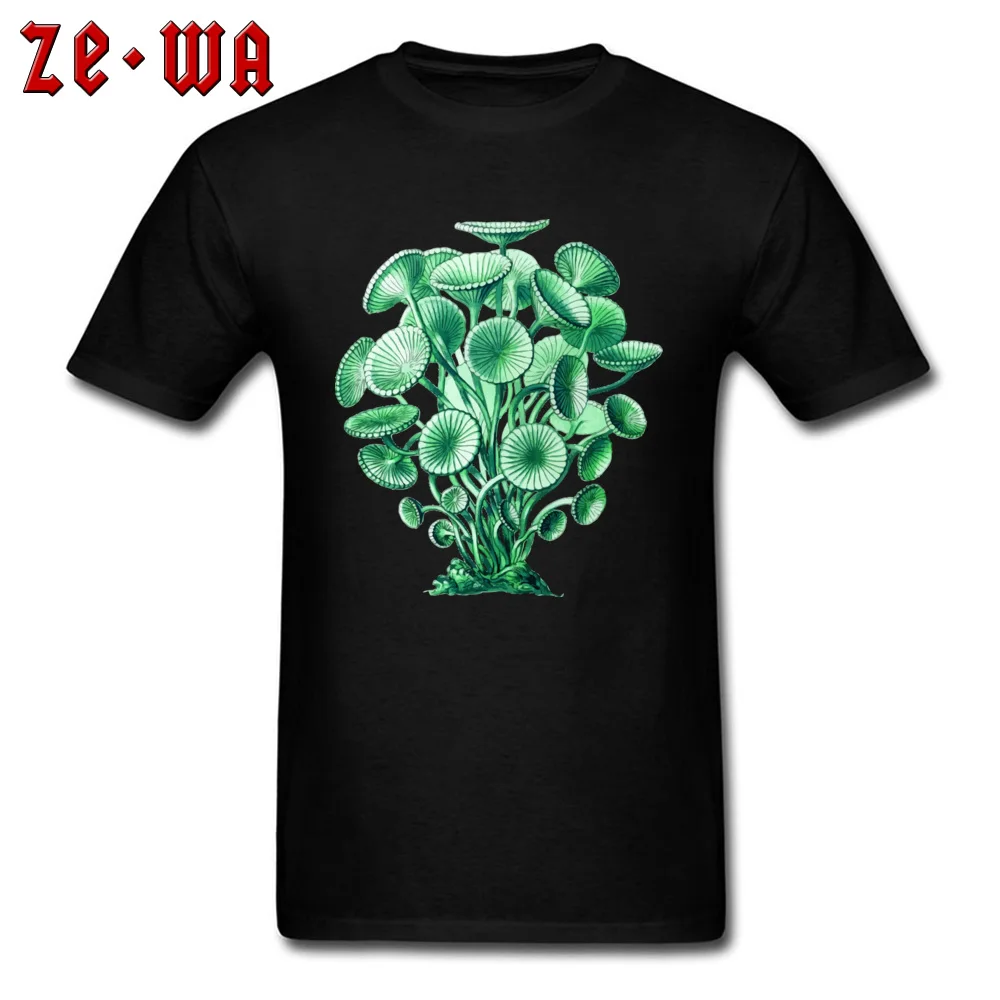 

T-shirt Unique Alga Print T Shirt Men Black Green Tshirt 3D Seaweed Mushroom Printed Clothes Adult Novelty Tops Tees Cotton