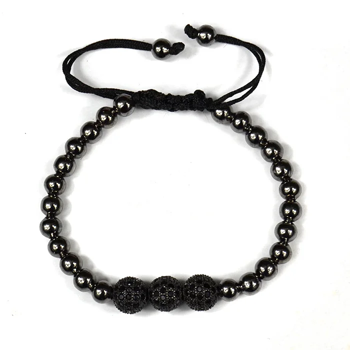 Плетеный браслет макраме мужские браслеты Женская мода 2018 ювелирные изделия