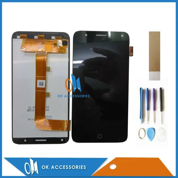 

ЖК-дисплей и сенсорный дигитайзер, черно-белый для Alcatel Pop 4 5051, 5051D, 5051X, 5051J, 5051 м, OT5051, OT5051D, с лентой для инструментов