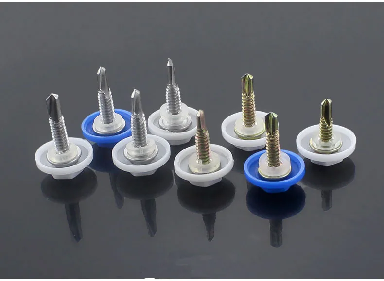 200 шт./лот белая подходит для наружной шестигранной саморежущей винтовой головки