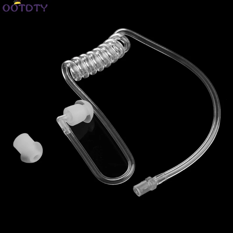 Transparent Coil Acoustic Air Tube Earplug Replacement For Radio Earpiece Headset | Электроника