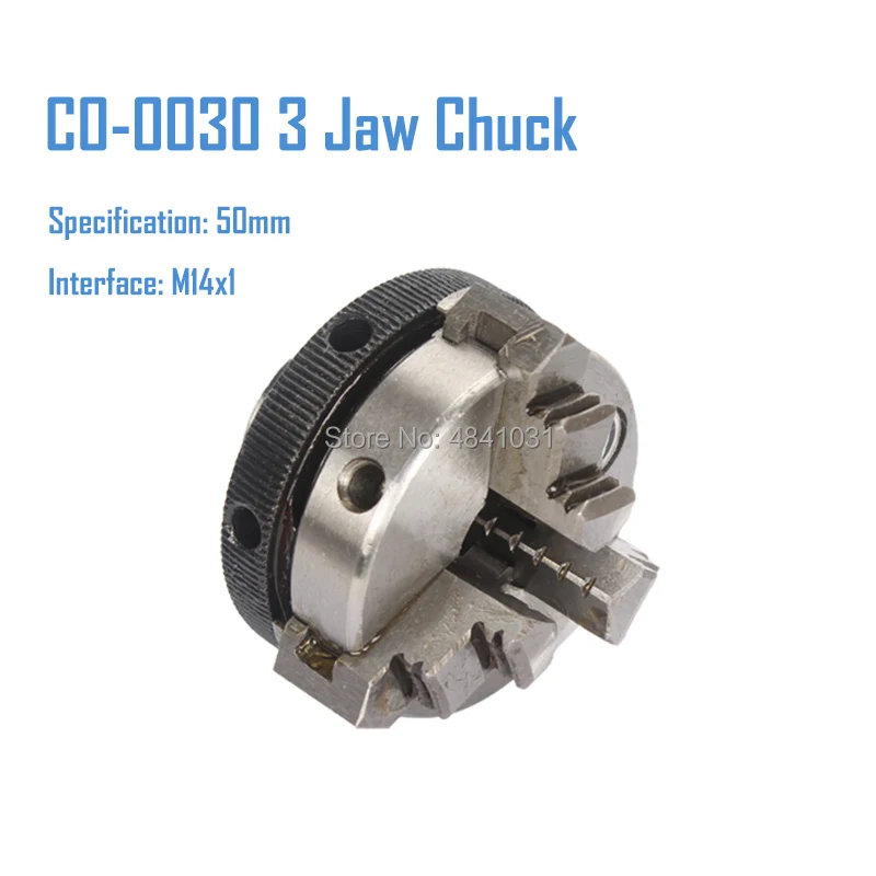 K01-50mm 3 кулачковый патрон M14x1/Токарный шпиндель/фиксированная поддержка/V шкив/ременный шкив/SIEG C0 аксессуары для станков - Цвет: C0-0030