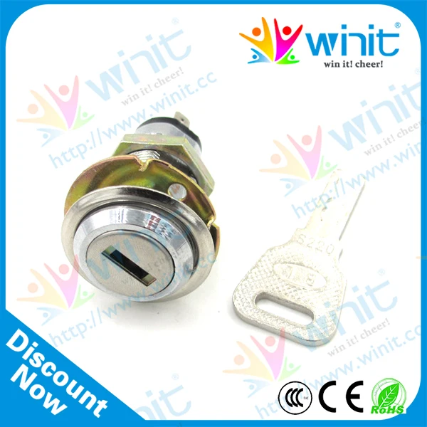 S shape cam lock for door cabinet coin operated 22mm with flat key | Спорт и развлечения