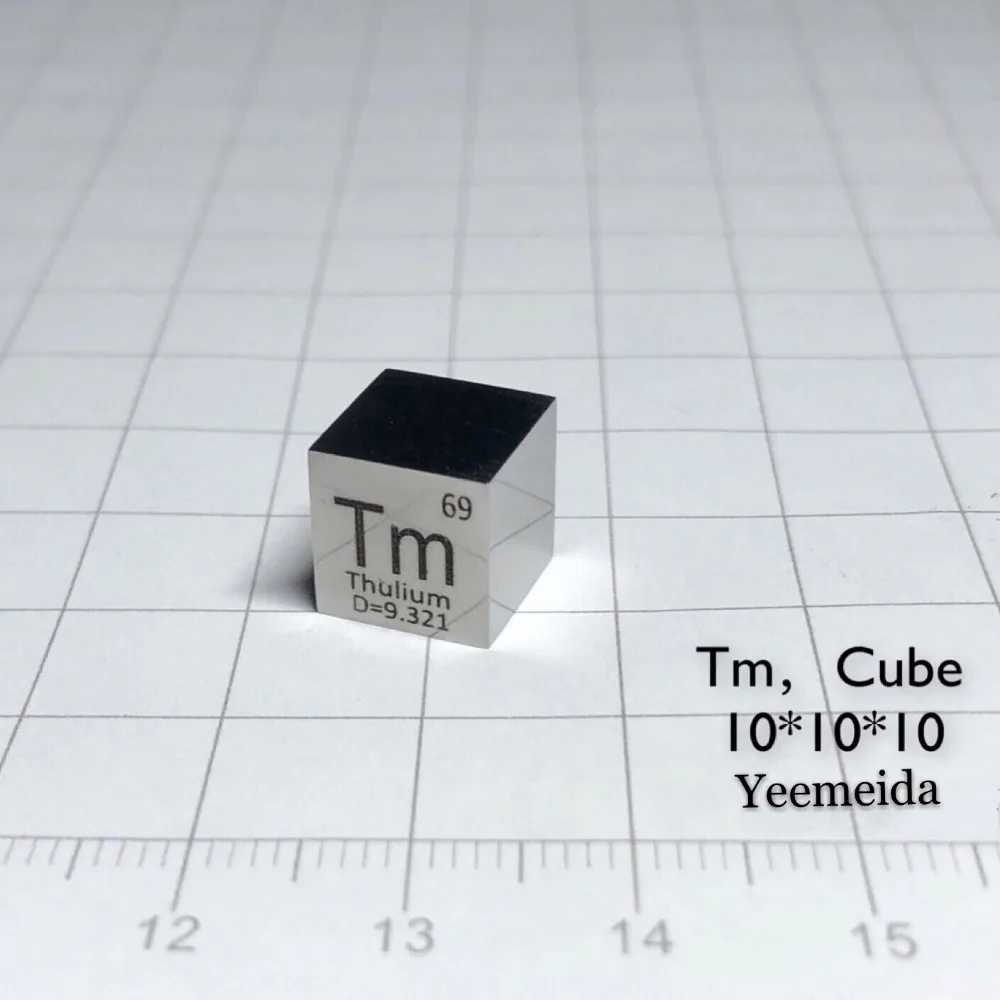Редкий металлический куб 10 мм иттрий Samarium gadolium Terbium Dysprosium Holmium Erbium Ytterbium Thulium Lutetium Scandium