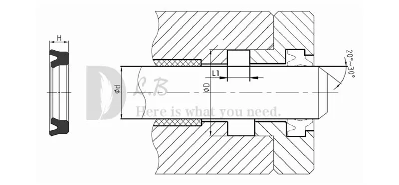 IDI Rod U cup seal ID = 5 мм-40 мм PU одногубный U seal желтый цвет U кольцо гидравлическое резиновое уплотнение ISI буферные части