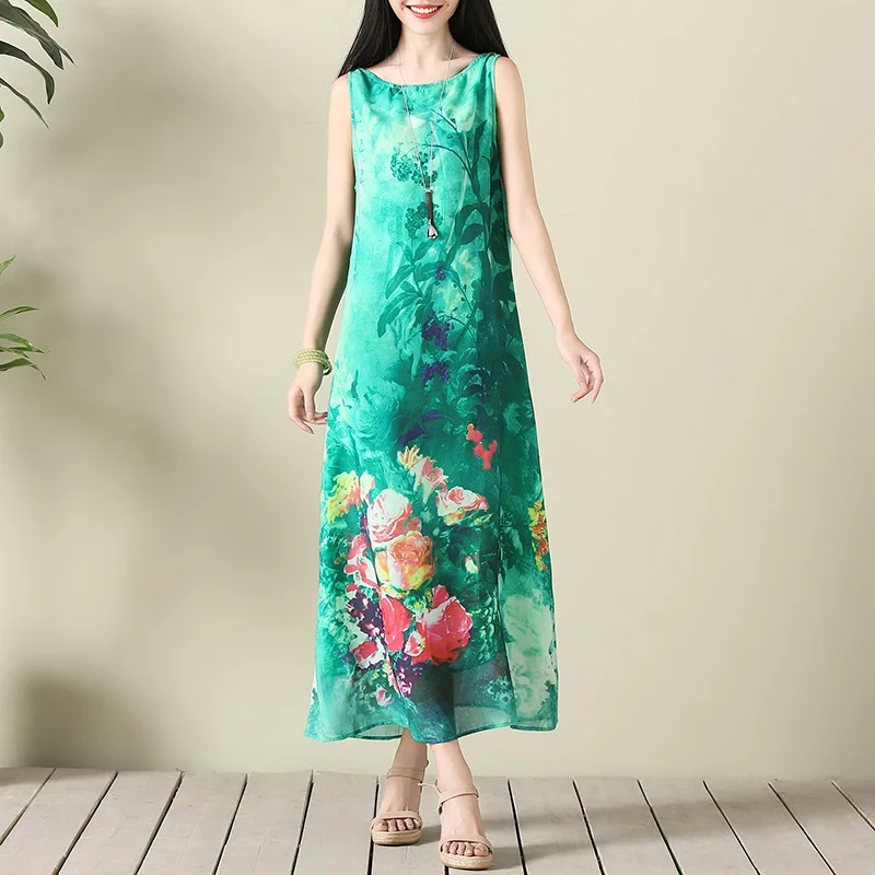 Шифоновое платье с коротким рукавом размера плюс Винтажные Платья цветочным