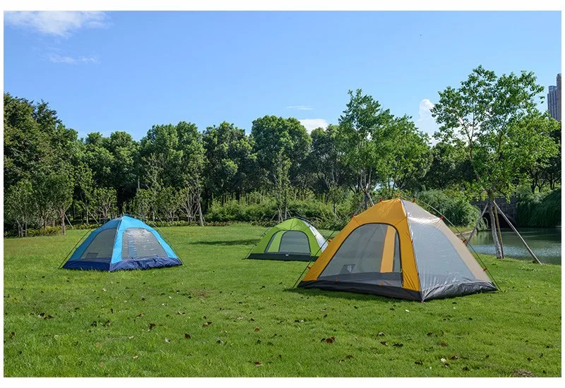Naturehike 2-4 человек Открытый Кемпинг палатка двойной слой в алюминиевом стержне водонепроницаемый ветрозащитный