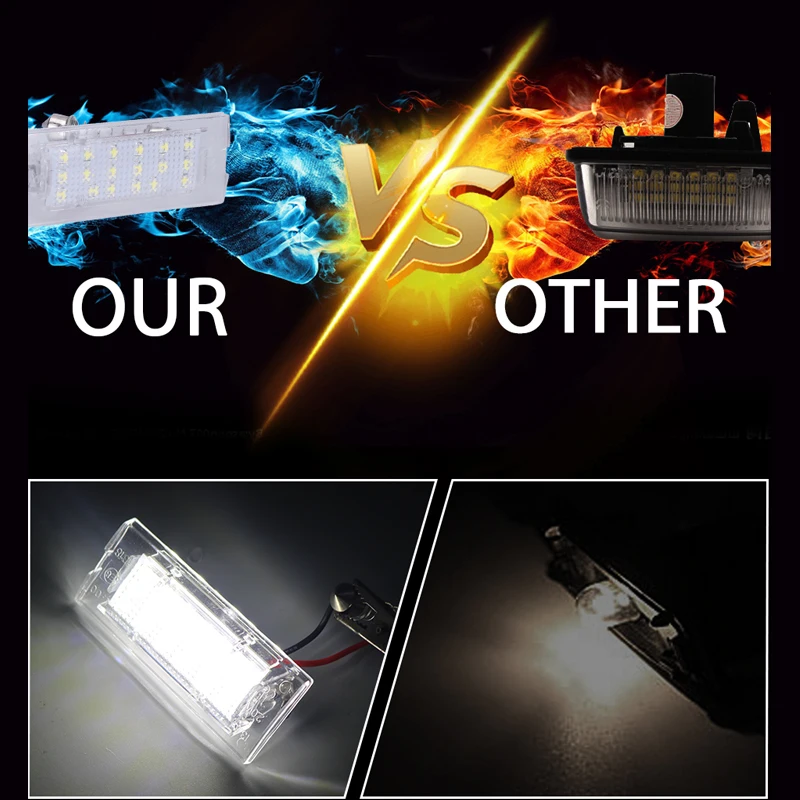 2 предмета в комплекте для BMW Подсветка регистрационного номера 12 V Canbus Error Free