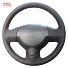 Чехлы на руль автомобиля Yuji-Hong из искусственной кожи, чехол для Mitsubishi Lancer-EX Outlander, прошитый вручную чехол на руль