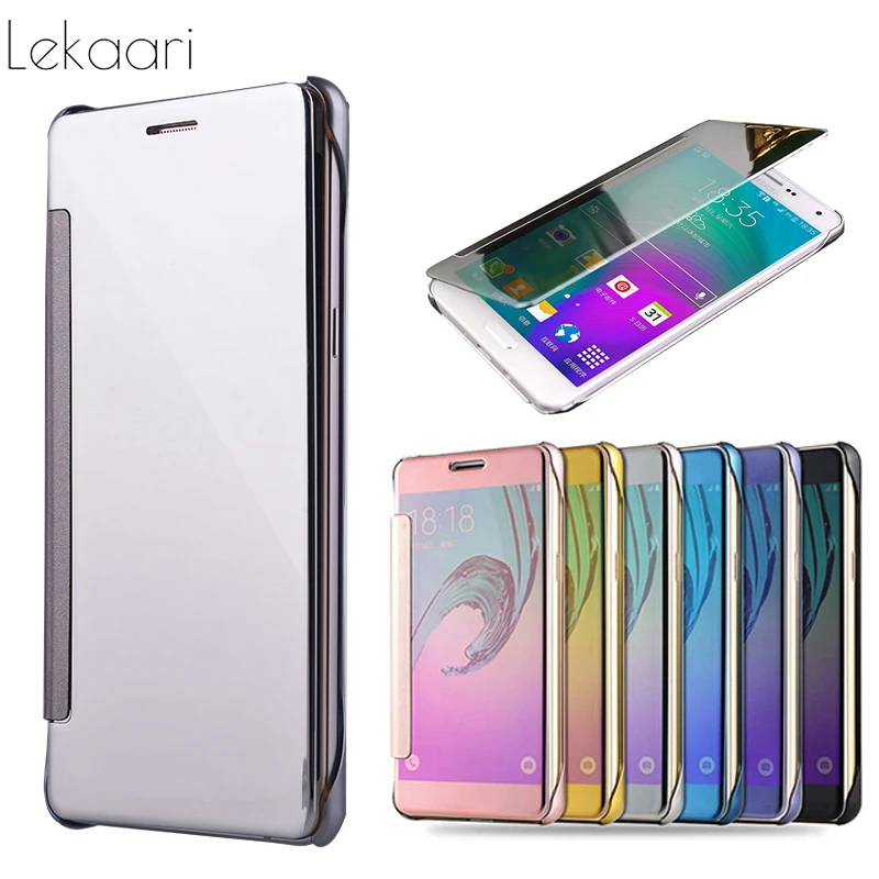 Зеркало Смарт Флип кейс для Coque samsung Galaxy A7 A5 A8 2018 J1 J2 A3 2016 J3 J5 J7 2017 S8 S9 S7 S6 Edge Plus чехол