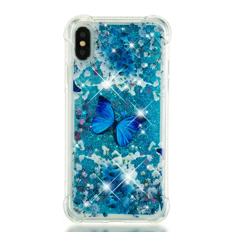 Wekays Единорог зыбучие пески чехол для iphone X силиконовый чехол ТПУ динамическая жидкая Блестящая крышка для iphone 6 6s 7 8 plus 5 5S Fundas