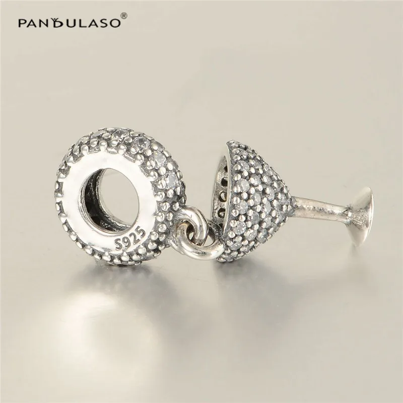 

Sparking goblet Dangle Cup Beads Fits Charms 925 Silver Original Bracelets Fashion Woman DIY Beads For Jewelry Making