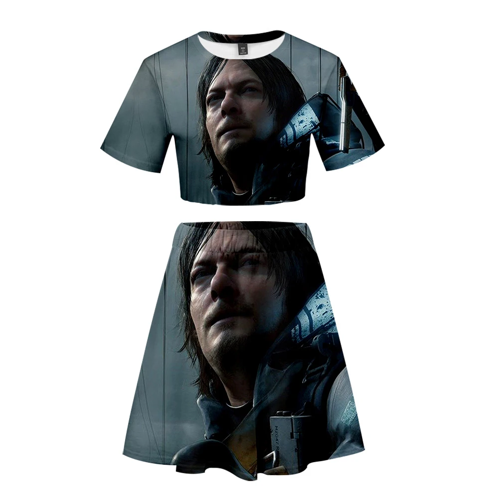 

Death Stranding 3D Printed Women Two Piece Set Casual Summer Crop Top+Skirt 2019 Hot Sale Trendy Streetwear Clothes