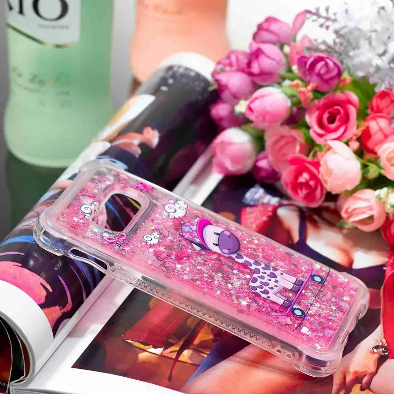 Чехол для телефона samsung Galaxy S10 Lite плюс блеск противоударный зыбучие пески олень