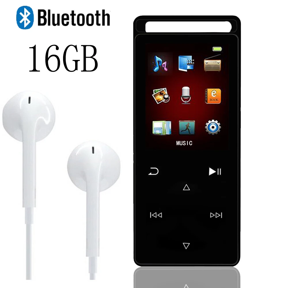 Bluetooth4.0 MP3 музыкальный плеер 16 Гб сенсорный ключ 1 8 дюймов TFT цветной экран