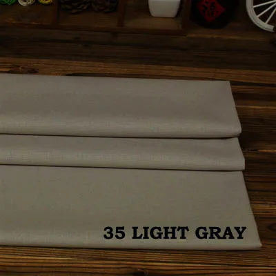 35 light gray Хлопок/лен ткани фиолетовый розовый оранжевый зеленый серый хаки сплошной цвет для DIY Одежда Платье Брюки подушки ручной работы Текстиль - Цвет: 35 light gray