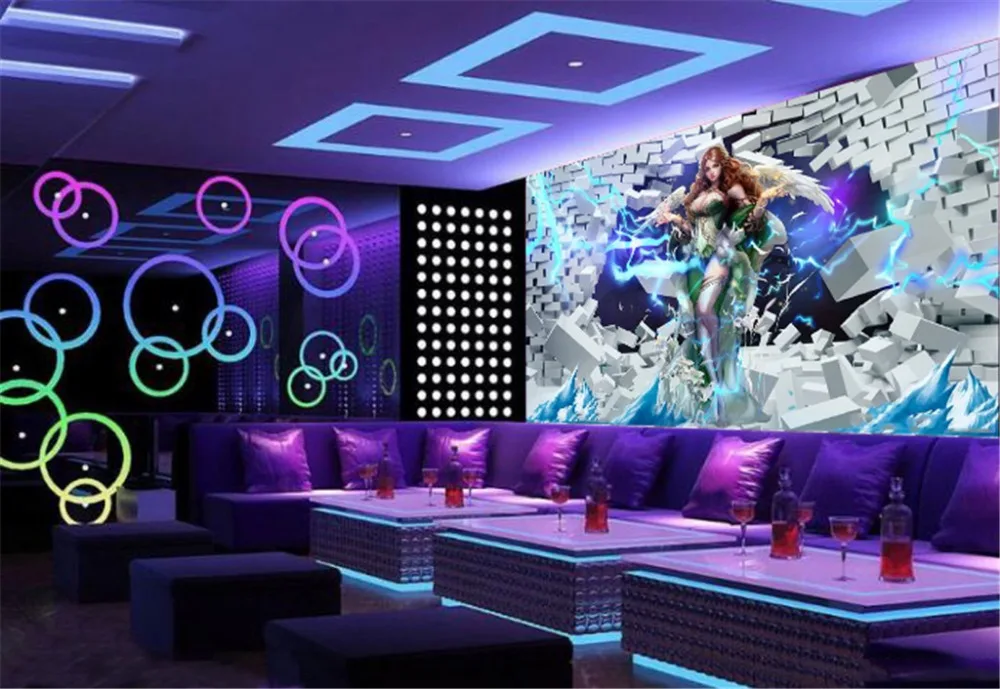 Красивые сексуальные настенные украшения в виде ангела KTV расширенные 3d обои