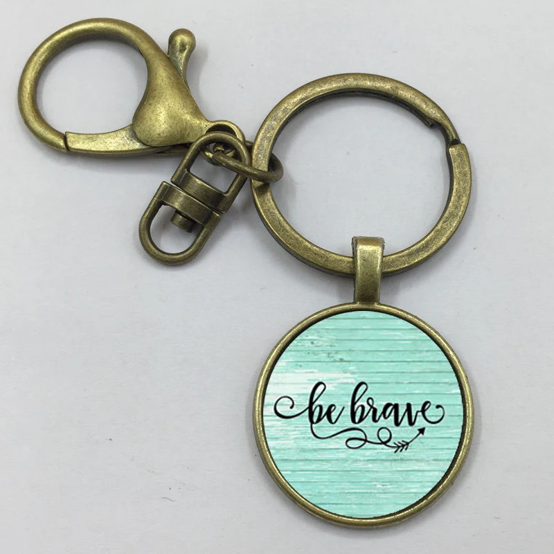BE BRAVE Charm брелок вдохновляющий Амулет подарок для нее выживший рак воин charm Be bravy