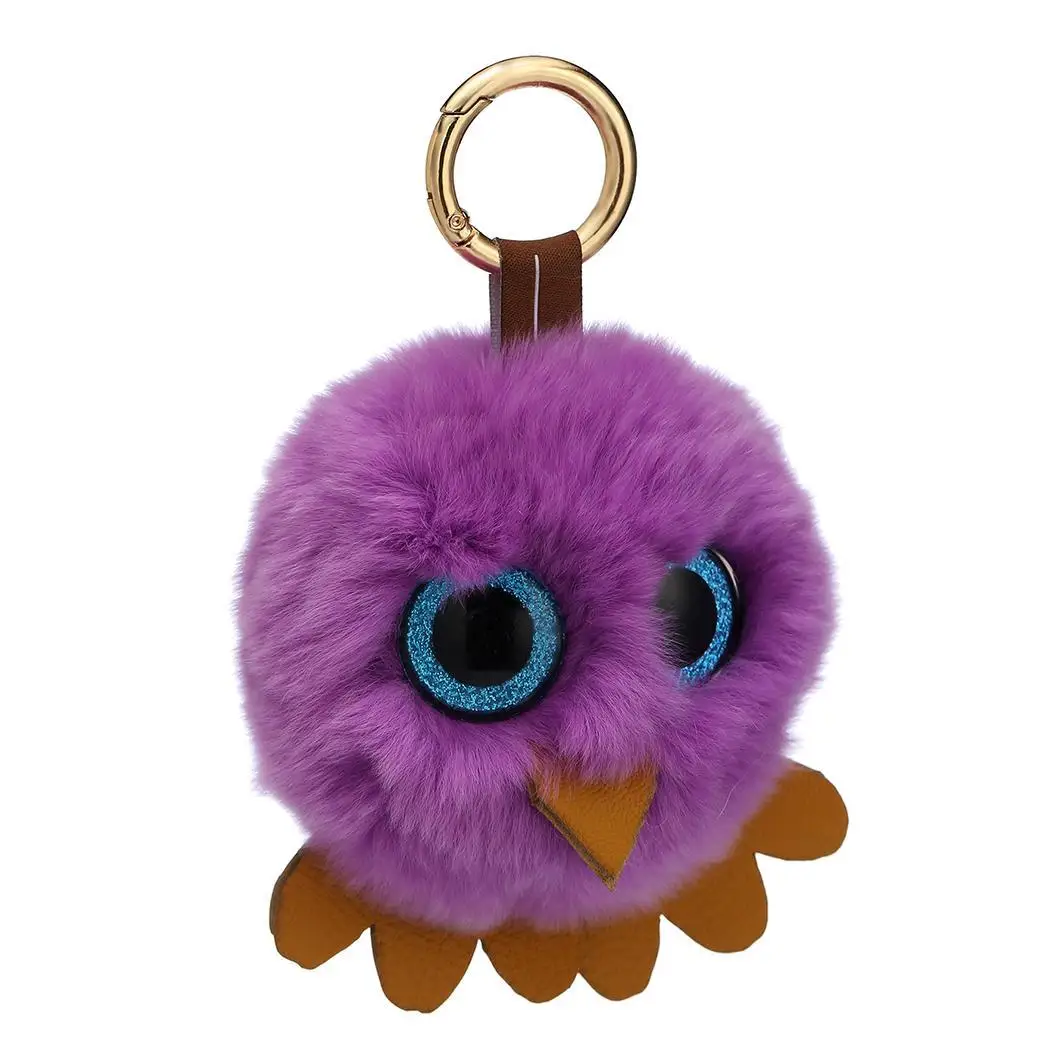 Новинка модное женское милое кольцо для ключей с изображением совы розовое