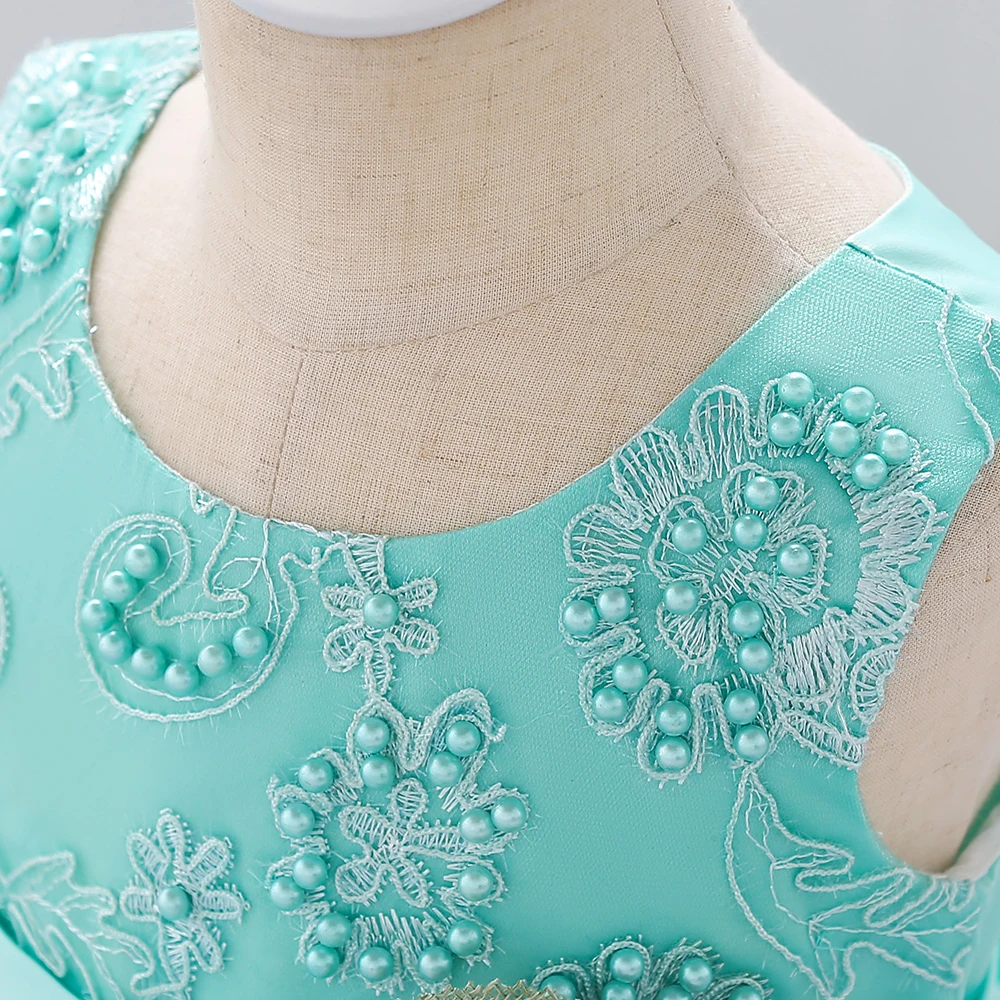 Детские свадебное платье летняя одежда для новорожденных Одежда для маленьких девочек платье принцессы вечерние платье на крестины для маленьких девочек Платье для первого дня рождения