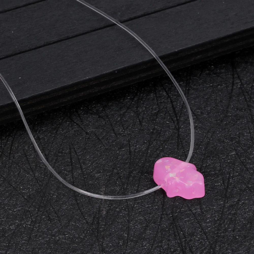 Ожерелье с синим белым розовым опалом рука гамсы подвеска из Фатима ожерелье