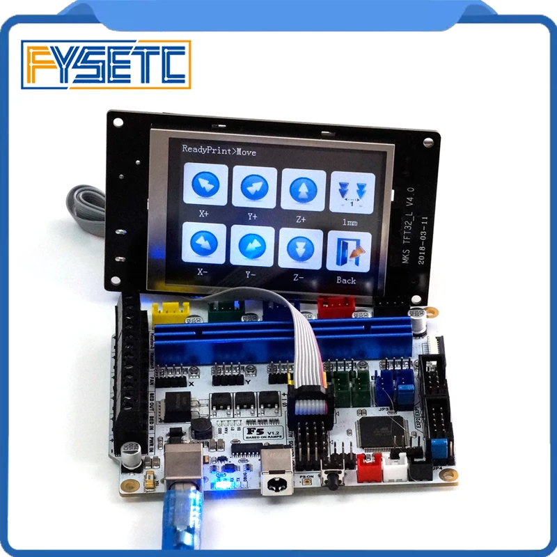 Плата управления F5 V1.1 на базе ATMEGA 2560 сменная база 1 4 и рампы 1.4 плата + ЖК-экран TFT32 3