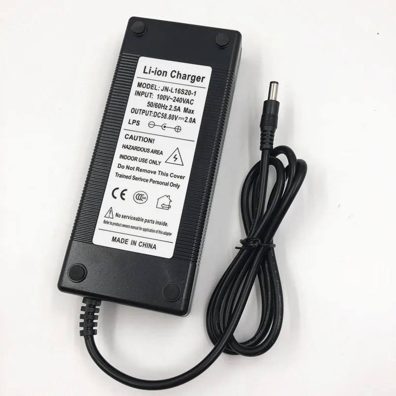 Выход 58 8 V 3A зарядное устройство для батареи 14S 48V литий-ионная батарея
