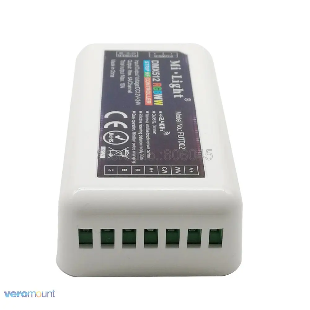 Milight FUTD02 DMX512 RGB + CCT полоса управления Лер 2 4G RF беспроводной пульт дистанционного и
