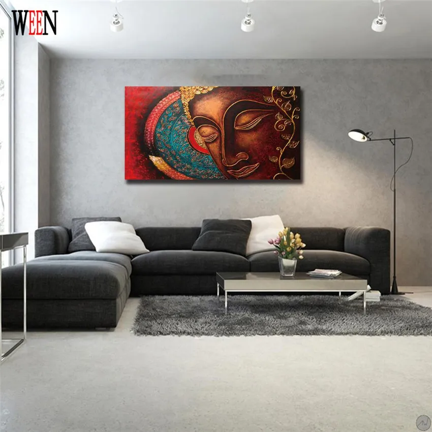 Абстрактный Будда холст искусство Джосс картина плакат для медитации винтажный