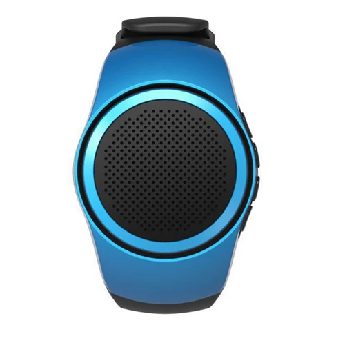 B20 Смарт-часы с автоспуском анти-потеря сигнализации Музыка Спорт Мини Bluetooth динамик Поддержка TF карта FM радио Hands-free портативный - Цвет: Синий