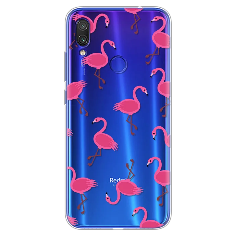 huoniao Мягкий силиконовый чехол с милыми цветочками для Xiaomi Redmi Note 7 6,3 '', тонкий чехол для Xiomi Redmi Note 7, роскошный ТПУ чехол для телефона - Цвет: huoniao