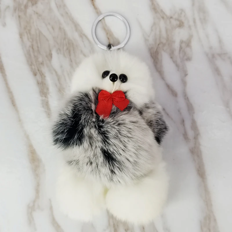 Брелок в виде лисы с помпоном декоративная подвеска женская сумка модные