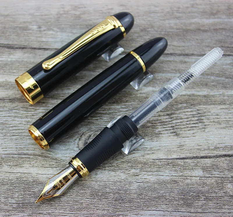 Jinhao X450 гладкий черный и золотой зажим 0 5 мм каллиграфическая ручка высокого