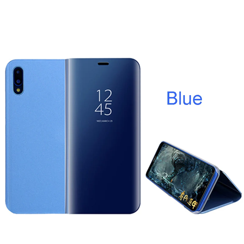 Умный чехол Leanonus P20 Pro откидной зеркальный Прозрачный для huawei умный чип телефона